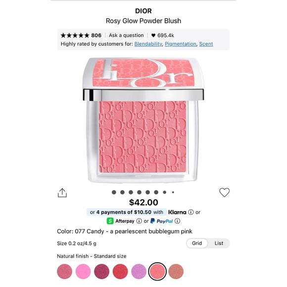 DIOR BACKSTAGE ROSY GLOW - 007 CANDY - Picture 10 of 11